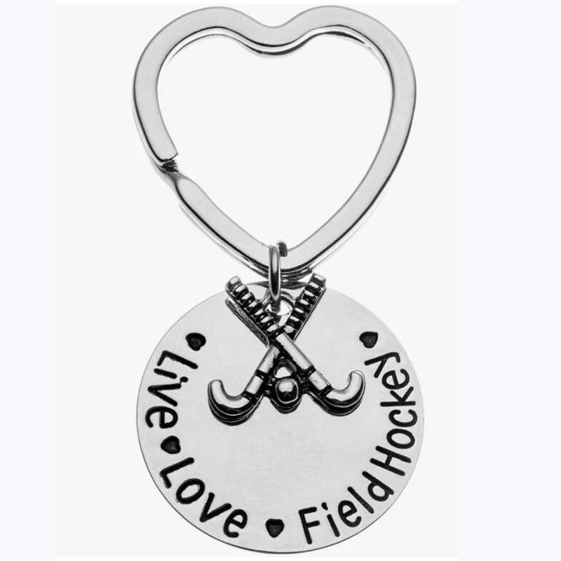 Field Hockey Keychain para Meninas Charm Chaveiro Jóias para Meninas Jogadores de Hóquei em Campo Treinadores Live Love - Image 1