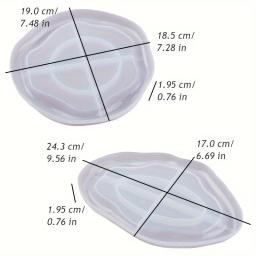 Bandeja Grande Moldes com Borda, Oval e Redonda, Moldes De Silicone para Resina Epóxi, Bandeja Trinket Em Forma De Nuvem, Prato De Jóias - Image 6