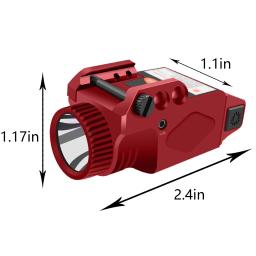 Hisetome arma laser roxo, comprimento de onda 405nm com 600lm lanterna, longa vida útil da bateria, usb recarregável arma luz (escudo vermelho) - Image 2