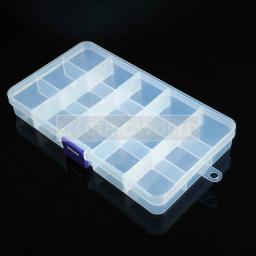 Caixa de armazenamento transparente com 6 compartimentos, colar, organizador de artesanato, de plástico - Image 4
