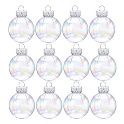 Bolas plásticas fillable transparentes do Natal, pendente pendurado, Shatterproof, DIY, Xmas - Image 4