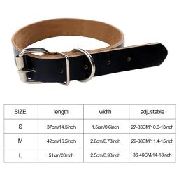 Cão rolado colar de couro ajustável metal fivela coleiras para cães suprimentos para animais de estimação coleiras para cães médio e grande presente para cão - Image 6