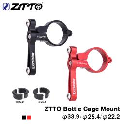 ZTTO-MTB Gaiola De Garrafa De Água De Bicicleta, Montagem Ajustável, Suporte De Adaptador, Suporte De Rack De Alumínio, Bicicleta Dobrável, 33.9mm, 22.2mm, 25.4mm - Image 1