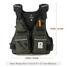 Multi-bolsos Fly Pesca Jacket, flutuabilidade colete com suporte garrafa de água, caiaque, vela, passeios de barco, esportes aquáticos - Image 6