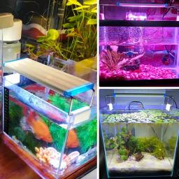Super Slim LED Iluminação do aquário, RGB Aquatic Plant Light, extensível clipe impermeável para aquário, luzes coloridas, 18-58cm, 90-260V - Image 6