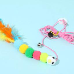 Simulação divertida de brinquedos de mouse e gato, Lagarta de corda interativa, Porta telescópica, Brinquedo Pet, Gato e gatinho - Image 4