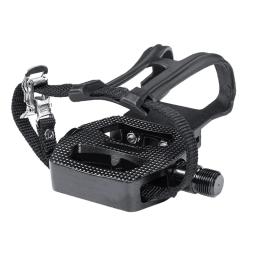 Pedais 9/16 Spin Bike Pedais Pedal Híbrido com clipes tiras para dedos adequados - Image 3