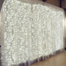 LED Cortina String Luz, Fada Decoração, USB, feriado, guirlanda, lâmpada, 8 modos, casa, festa de Natal, ano novo, casamento, 2024 - Image 3