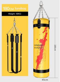 Saco De Boxe De Couro PU, Sacos De Boxe Para Adultos, MMA Muay Thai Taekwondo Sanda, Treino De Boxe Em Casa, 180cm,160cm,140cm - Image 3