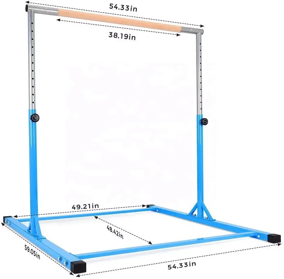 Barra Kip de ginástica de altura ajustável para casa Barra de treinamento de ginástica fitness Barra Kip horizontal para crianças - Image 2