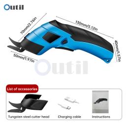 Tesoura Elétrica para Máquina De Corte De Pano, Carregamento De Lítio, Costura De Couro, Tesoura De Alfaiate, Lâmina De Aço De Tungstênio, Ferramenta De Mão Portátil - Image 5