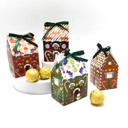 Caixas De Embalagem De Natal De Cores Misturadas, 4 Cores Misturadas, Caixas De Presente, Caixas De Doces De Casamento, Material De Festa E Material Do Festival, 12 Pcs, 24Pcs - Image 3