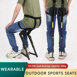 Cadeira dobrável leve para exterior, viagens portáteis, assento multifuncional, expedileton, fezes de pesca esportiva wearable, rolamento 130kg - Image 3