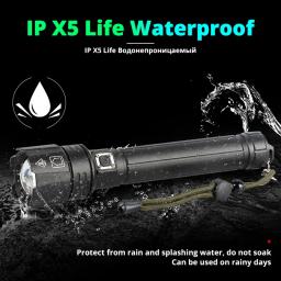 USB Recarregável Lanterna LED, Zoomable Tocha, Lanterna Poderosa, 18650, 26650 Bateria, 3 Modos, Fit para Camping, Equitação, Novo, 2022, XHPIS - Image 2