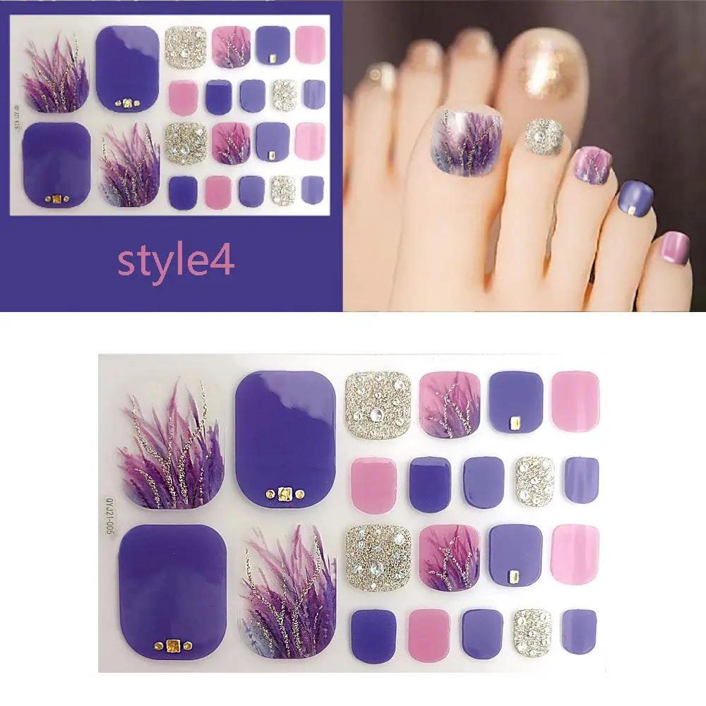 Adesivos impermeáveis para mulheres e meninas, adesivos de arte do prego, estilo fresco, 3d, cobertura completa, decalque, moda - Image 1