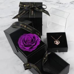 Rosa preservada com caixa de presente, rosa eterna, presente do dia dos namorados para ele, ela, namorada, namorado, dia das mães aniversário - Image 4