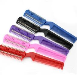 Pet aparador de pêlos pente corte gato do cão com 2 lâminas grooming razor desbaste escova de cabelo pente produtos para gatos - Image 5