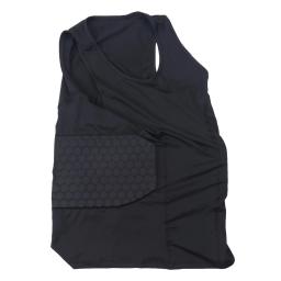 Protetor de costela masculino colete acolchoado, camisa de compressão, colete de treinamento com 3 almofadas para futebol, futebol, basquete, hóquei, proteção - Image 1
