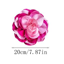 20cm tecido grande flor broche pino cachecol botão corsage moda lapela pinos para mulheres festa roupas acessórios emblemas presentes - Image 4