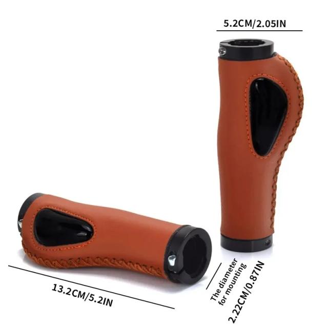 Punhos Antiderrapantes de Borracha Macia para Bicicletas e Scooters - Conforto e Segurança em Mountain Bikes, 1 Par