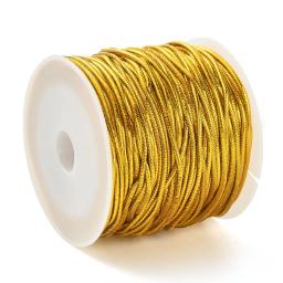 Cabo Elástico para Fazer Jóias, Corda de Borracha, Elástico, Dourado e Cor Prata, DIY Beading, Aprox 20m/rolo, 1mm - Image 3