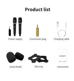 YARMEE UHF Microfone Sem Fio Profissional Karaokê Condensador De Mão Megafone Mic Com Receptor De Bateria De Lítio Recarregável Para Cantar Guia De Turismo Promoção Reunião Jogos De Ensino - Image 6