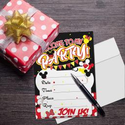 Disney-Aniversário Convites Cartão para Crianças, Decorações, Festa Favors, 14x11cm - Image 2