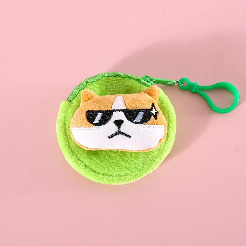 Dog Outdoor Poop Pick-up Bags Cartoon Plush Teddy Corgi Dogs Cute Garbage Dispenser Storage Bag com Keychain Cleaning Supplies - Image 1