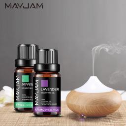 MAYJAM-Óleo Essencial para Umidificador, Difusor, Fabricação de Velas, Lavanda, Capim-Limão, Jasmim, Baunilha, Eucalipto, Rosa, Limão, 10ml - Image 3