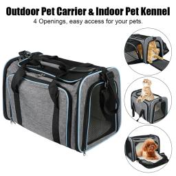 Transportador dobrável macio do animal de estimação, Expansível Pet Supplies, Cat Travel Bag, Dog Ventile Transport Bag, Portátil - Image 4