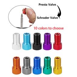Válvula de bicicleta de alumínio de 10 cores PRESTA para conversor SCHRADER adaptador de válvula de carro - Image 1