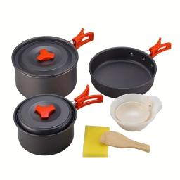Caminhada Victor-Camping Conjunto De Panelas, Alumínio, Portátil, Ao ar livre, Louça, Panelas, Kit de cozinha, Panela, Tigela, Chaleira, Panela, Caminhadas, Churrasco, Piquenique - Image 4