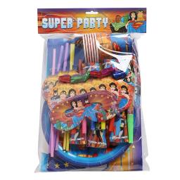 DC Superhero Party Supplies Set for Kids, Decoração de Festa, Guardanapos, Pratos, Toalha de Mesa, Copos, Facas, Garfos, Colheres, Aniversário, Crianças - Image 5