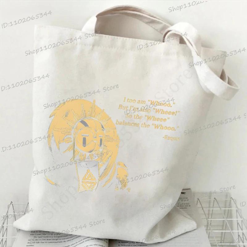 Clair obscur expedição 33 moda impressão lona sacola harajuku estilo jogo amante bolsa de ombro das mulheres dos homens bolsas - Image 1