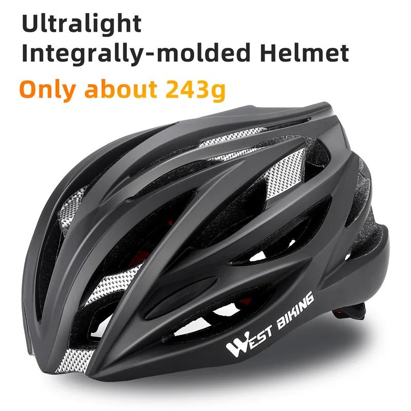 West biking capacete de bicicleta leve lntegralmente capacete de ciclismo para homens mulheres adulto conforto mountain road bicicleta acessórios - Image 1