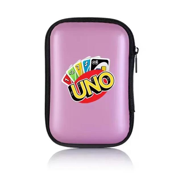 Uno Estojo de Viagem com Zíper para Cartas de Jogo - Pacote de Armazenamento para Crianças