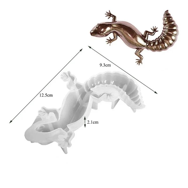 Formas De Lagarto Sapo Moldes De Silicone, DIY Tridimensional Gecko Decoração De Parede, Molde De Resina Epóxi De Cristal - Image 1