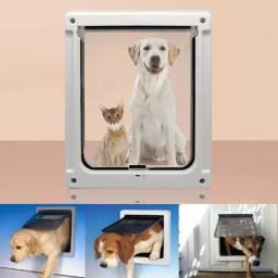 Porta de acesso livre da cerca do cão do túnel do animal de estimação portas da aleta da segurança da janela da tela - Image 1