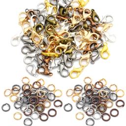 Fecho de lagosta Abrir Jump Anéis para Fazer Jóias, Pulseira e Colar Conectores, Kit DIY, 100 a 700Pcs por Conjunto - Image 1