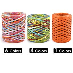 Fio De Palha De Raffia Natural Para Tricô E Crochê, Linhas De Papel, Saco De Chapéu Artesanal DIY, Embalagem De Crochê, Embalagem De Presente, 100m, 70 m, 20m - Image 5
