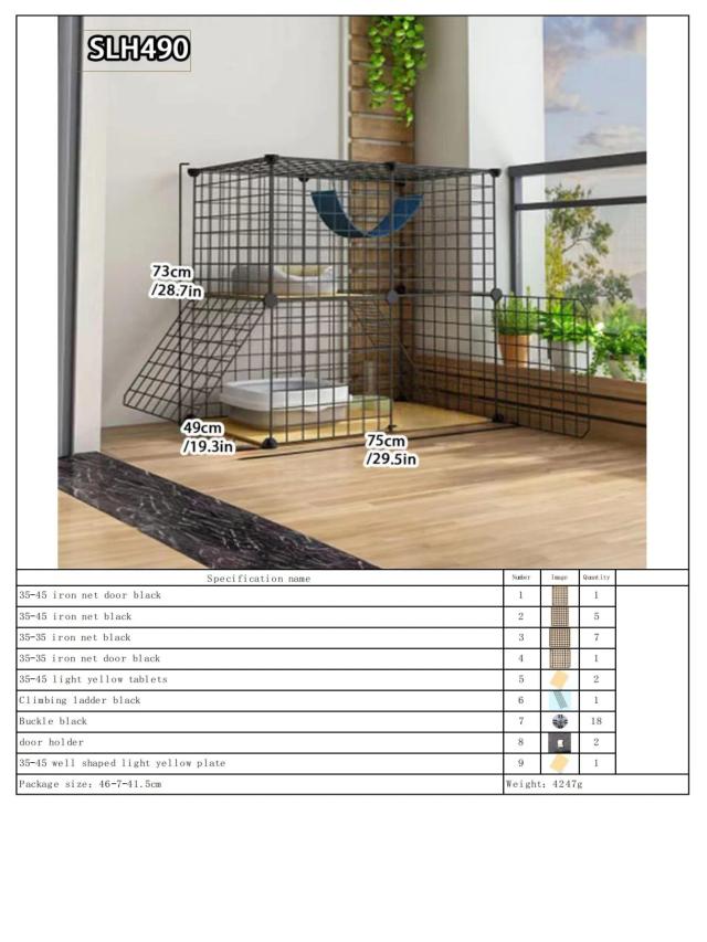 Gaiola para gatos, vila para gatos, doméstica com vaso sanitário, caixa de areia para gatos, cataria para gatinhos, casinha para gatos de três andares, gaiola de ferro forjado