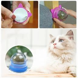 Natural Catnip gato rotativo parede bola brinquedos, lambendo lanches, nutrição saudável bola, limpeza dos dentes brinquedo, Pet fornecimentos - Image 5