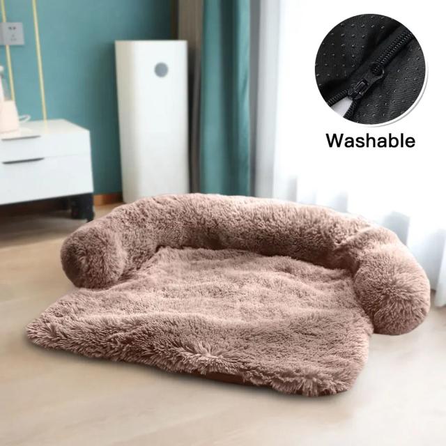 Cobertor de pelúcia redondo grande e confortável para cães e gatos, cama isopor lavável e versátil, ideal para canil e sofá