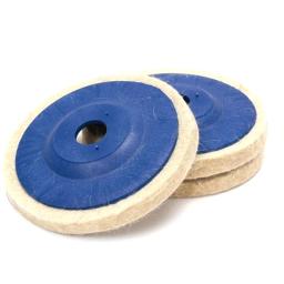 Roda de polimento de lã para alumínio de aço inoxidável Almofadas lustradoras bege Rebarbadora de moagem Disco polidor de feltro 100mm - Image 5