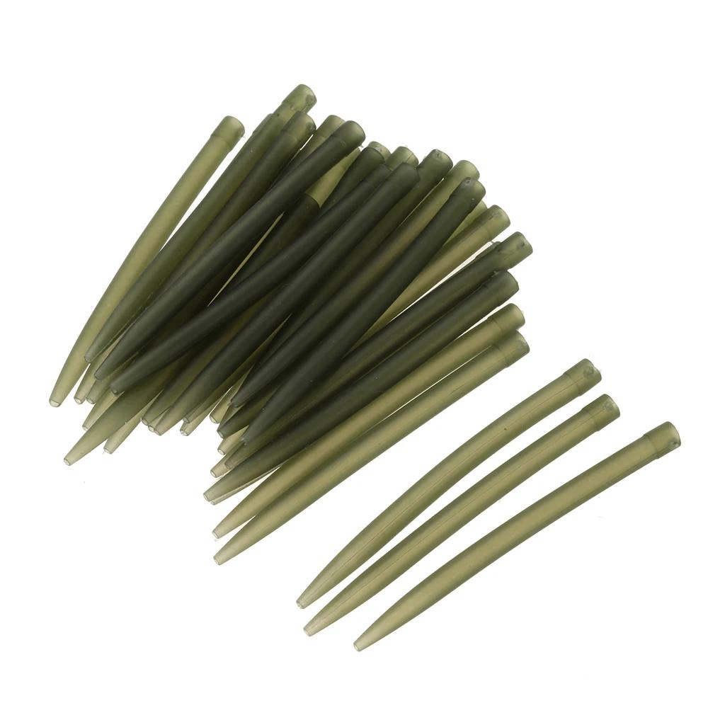 30/50/100 pçs 54mm mangas de borracha anti emaranhado conectar com gancho de pesca carpa equipamentos de pesca grossa acessórios de pesca ao ar livre - Image 1