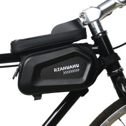 À prova d'água Hard Shell Bicicleta Quadro Frontal Saco, Touch Screen, Bicicleta Tubo Top Armazenamento Sacos, Acessórios de ciclismo, Telefone Organizer, 7" - Image 3