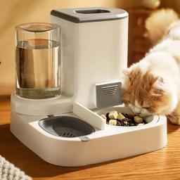 Alimentador automático para animais de estimação, 2-em-1, bebedouro, distribuidor de água, tigela de comida, alimentadores automáticos, suprimentos para cães e gatos - Image 6