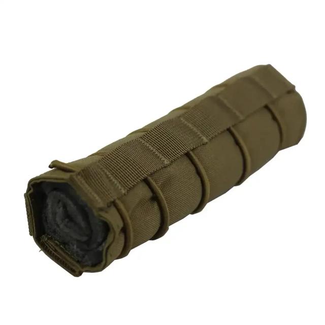 Capa de Camuflagem Real CS Field para Tiro ao Ar Livre com Silenciador Tático e Manga Protetora para Ventilador e Sniper 16x17cm