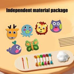 Fácil boneca kits de costura crianças boneca brinquedos de costura criativo colorido fácil artesanato projetos crianças artes & artesanato brinquedo fácil kit de costura para - Image 5