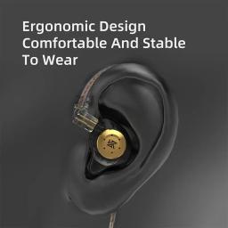 KZ EDX PRO Dynamic Drive Fones de ouvido HIFI Bass Music Fones de ouvido intra-auriculares com cancelamento de ruído Fones de ouvido para jogos com microfone KZ ZSN - Image 3